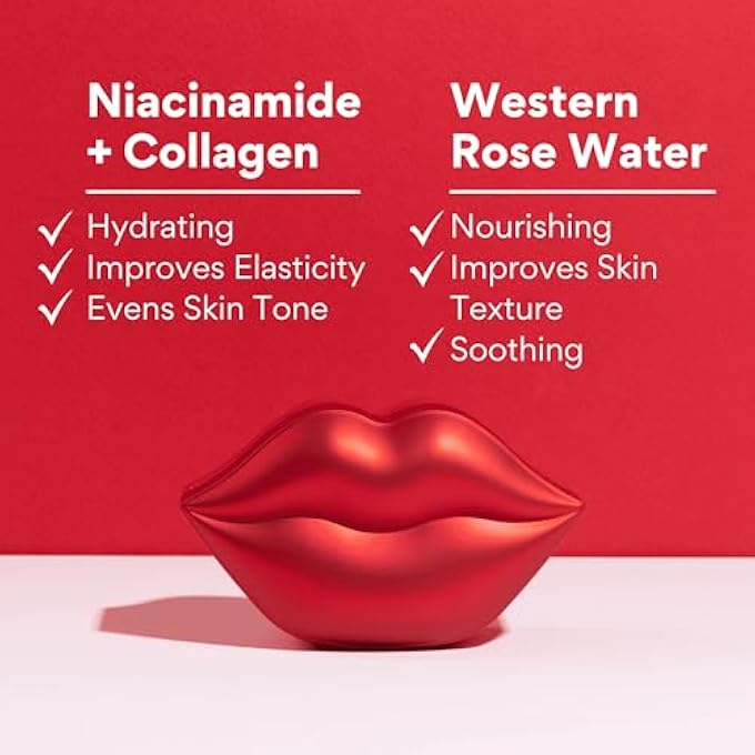 KOCOSTAR LIP MASK ROSE | ULTRA-HYDRATING HYDROGEL TREATMENT FOR SOFT, SMOOTH LIPS | PACK OF 1, 3G - Image 4